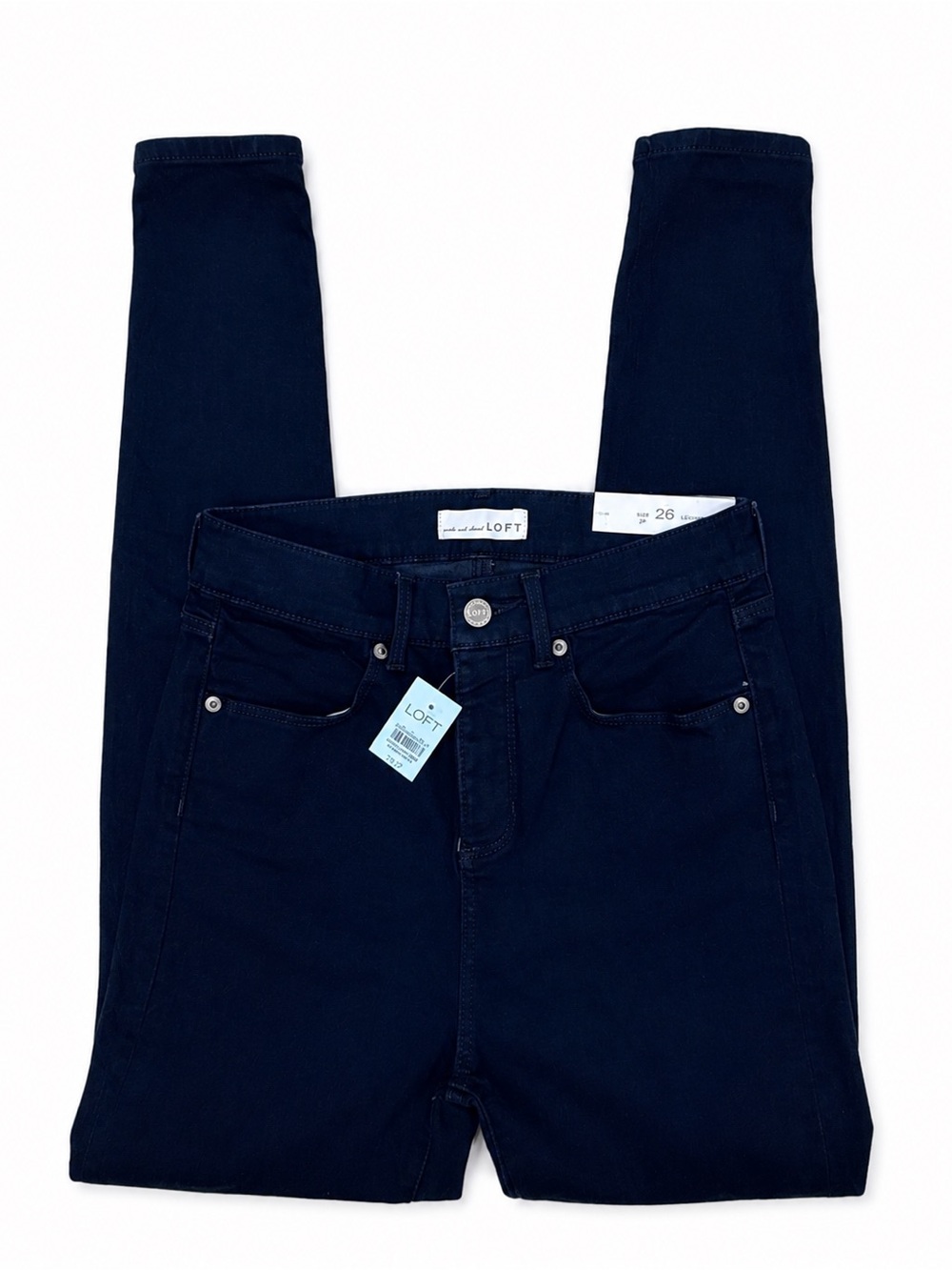 LOFT Women's Dark Wash High-Rise Skinny Jeans